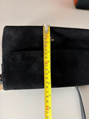 Dune Black Suede and Leather Crossbody Bag with Adjustable Strap, Very Good Condition