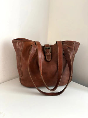 Brown Fatface leather tote bag