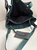 White stuff navy leather handbag/shoulder bag