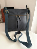 FatFace Blue Leather Women's Satchel Casual Bag