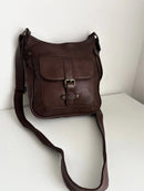 Fatface brown leather satchel bag