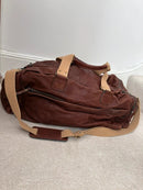 Marks and Spencer large brown leather duffel bag