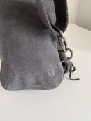 Fatface grey leather crossbody bag
