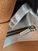 Marks and Spencer silver leather tote bag