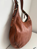 Marks and Spencer brown leather shoulder bag