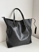 Marks and Spencer large black leather bag