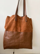 Clarks Brown Leather and Suede Tote Bag Casual Women's Handbag