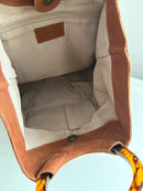 Fatface brown soft leather handbag