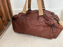Marks and Spencer large brown leather duffel bag