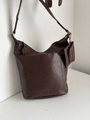 White stuff dark brown leather crossbody/shoulder bag