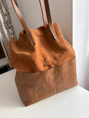 Clarks Brown Leather and Suede Tote Bag Casual Women's Handbag