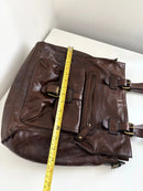Marks and Spencer chestnut brown leather handbag