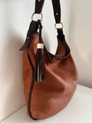 Autograph large brown leather shoulder bag