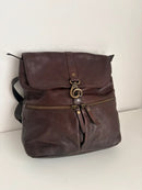 FatFace Brown Leather Women's Backpack Vintage Casual Style