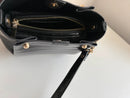 Dune London Black Croc-Embossed Women's Shoulder Bag with Gold Hardware