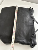 M&S Black Pebbled Leather Shoulder Bag with Zip Pocket