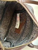 Fatface brown leather satchel bag