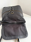 FatFace Black Leather Women's Backpack, Very Good Condition