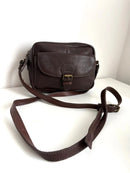 Fatface brown leather satchel bag