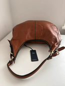 Marks and Spencer brown leather shoulder bag