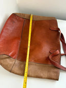 Fatface large brown leather bag