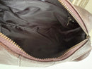 Brown Leather Toiletry Bag with Zip Closure