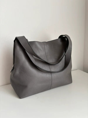 Marks and Spencer grey large leather handbag