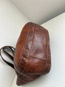 Fatface brown leather tote bag