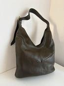 Marks and Spencer khaki leather shoulder bag
