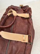 Marks and Spencer large brown leather duffel bag