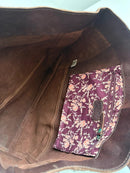 Fatface large chocolate/dark brown leather tote bag