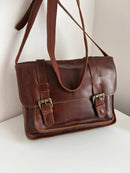 Fatface brown satchel leather bag