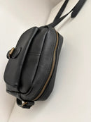 FatFace Black Leather Satchel Bag with Buckle Detail and Adjustable Strap - Very