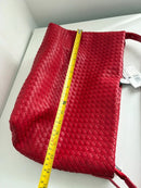 Marks & Spencer Red Woven Pattern Women's Shoulder Bag New with Tags