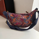 FatFace Women's Pink and Orange Floral Shoulder Bag with Adjustable Strap, Very Good Condition