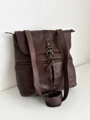 Fatface leather backpack