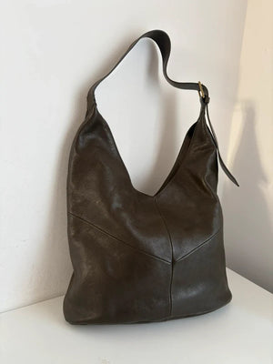 Marks and Spencer khaki leather shoulder bag