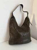 Marks and Spencer khaki leather shoulder bag