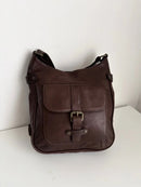 Fatface brown leather satchel bag
