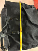 Suede Black Leather Tote Bag Casual Women's Handbag Very Good Condition