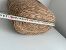 No Label Brown and Beige Woven Bohemian Summer Tote Bag with Leather Handles