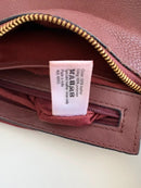 Brown Leather Bucket Crossbody Bag with Adjustable Strap