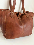 Brown Fatface leather tote bag