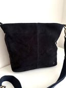 FatFace Navy and Black Leather Shoulder Bag - Casual Women's Crossbody Bag