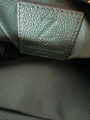 Accessorize Dark Green Leather Women's Satchel with Adjustable Black Strap, Very Good Condition