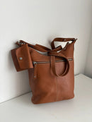 White stuff brown leather crossbody/shoulder bag/satchel bag