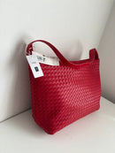 Marks & Spencer Red Woven Pattern Women's Shoulder Bag New with Tags
