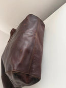 Fatface large chocolate/dark brown leather tote bag