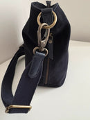 FatFace Navy and Black Leather Shoulder Bag - Casual Women's Crossbody