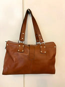 Dune Brown Leather Handbag Casual Style 35cm Length 20cm Height Very Good Condition